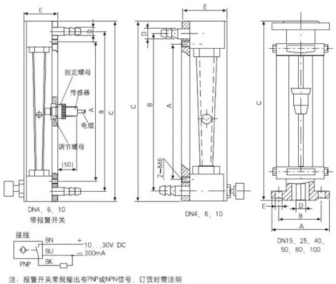 玻璃转子流量计组成图